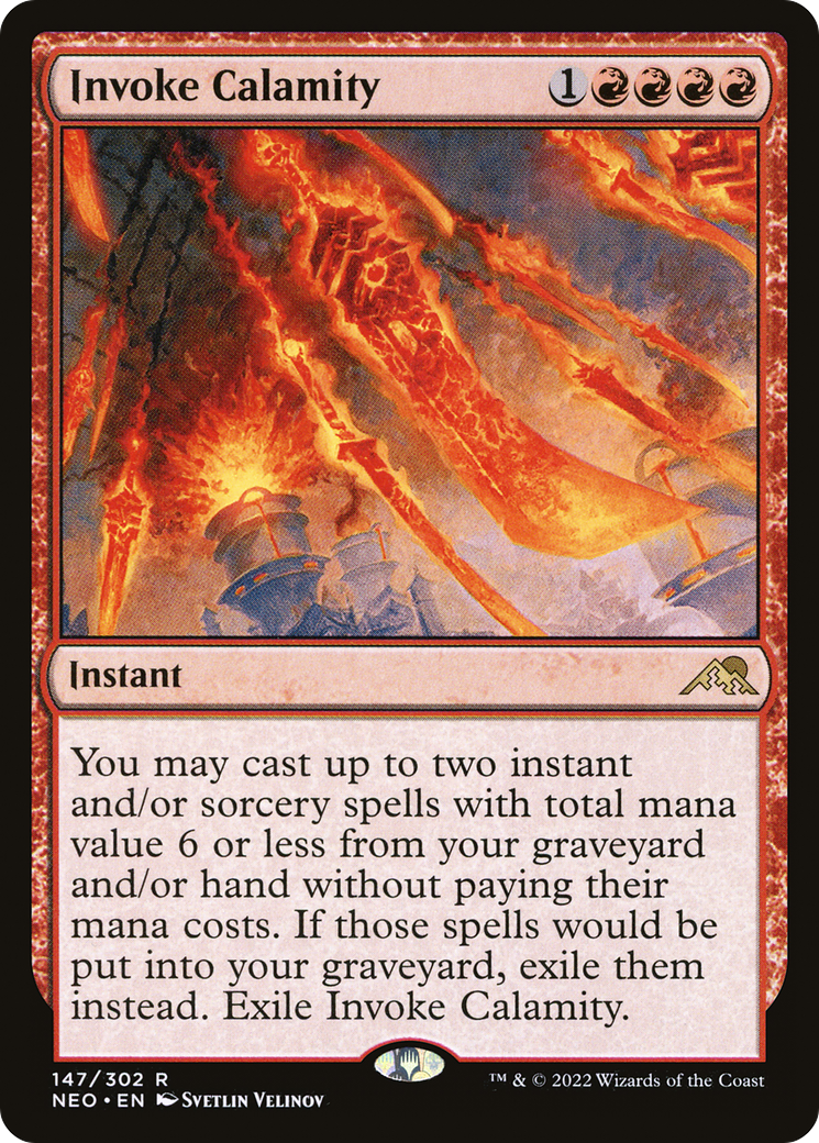Image of Invoke Calamity (NEO-147) - Kamigawa: Neon Dynasty Foil