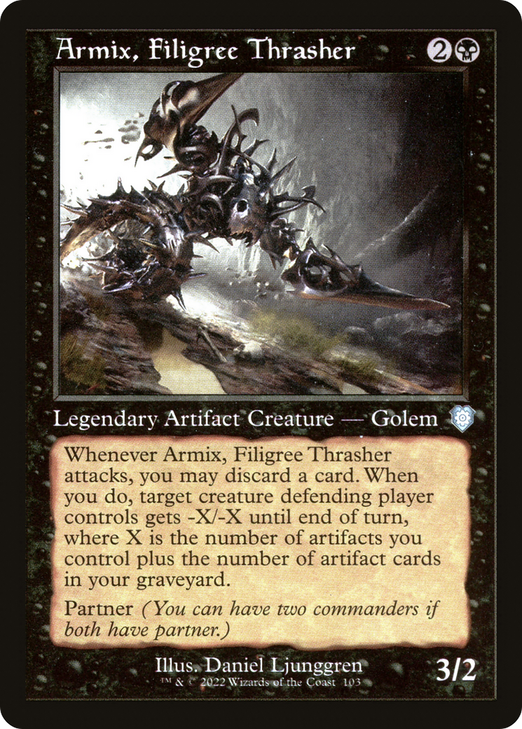 Image of Armix, Filigree Thrasher (Retro Frame) (BRC-103) - The Brothers' War Commander