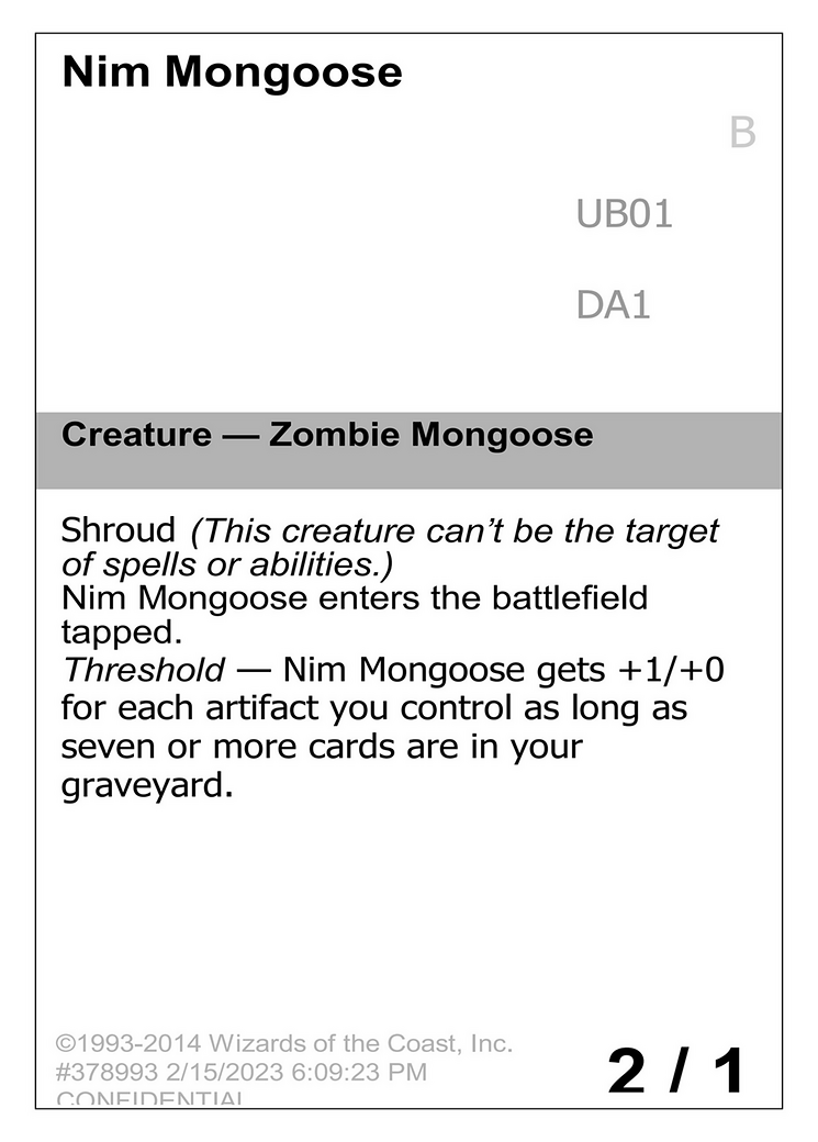 Image of Nim Mongoose (UNK-UB01B) - Unknown Event
