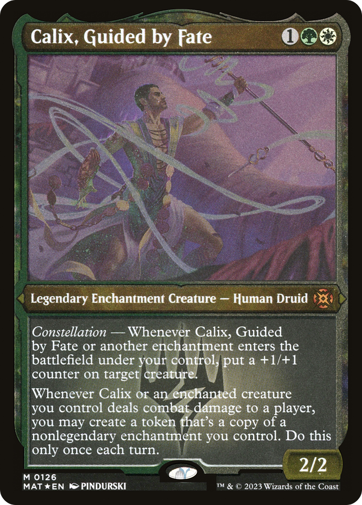Image of Calix, Guided by Fate (MAT-126) - March of the Machine: The Aftermath: (enchantment) Etched Foil
