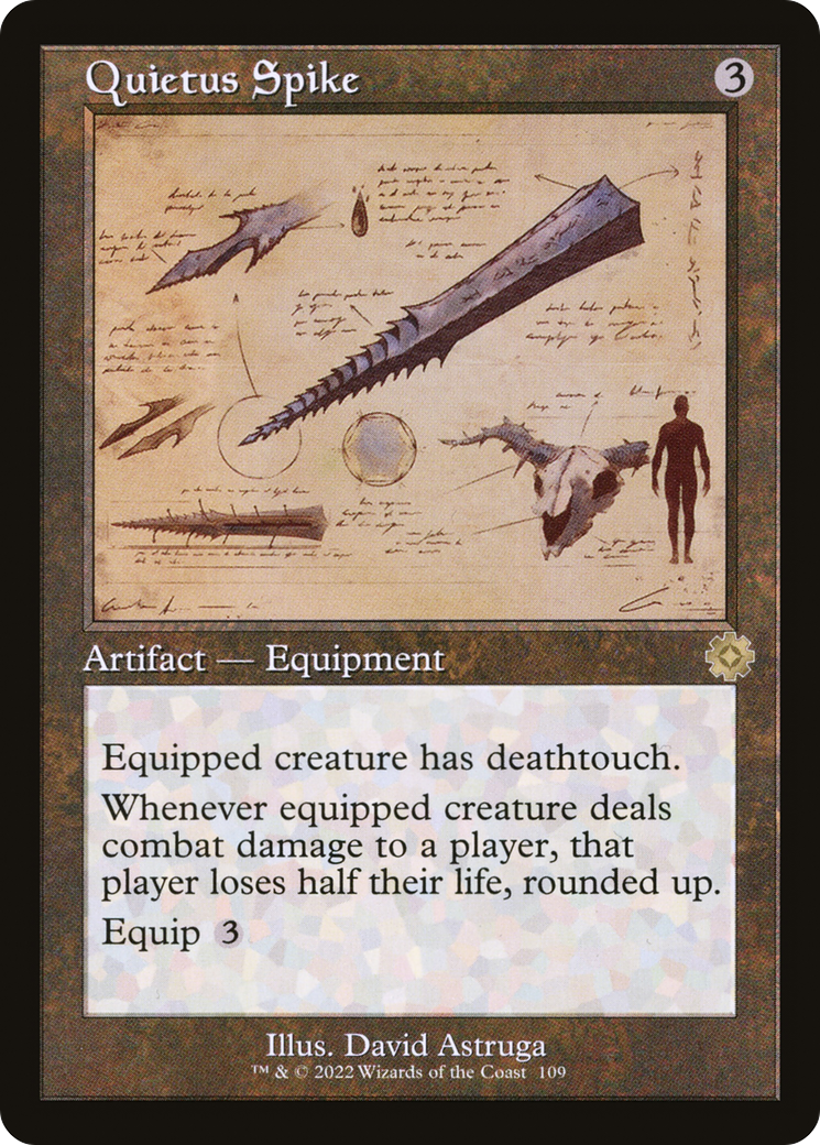 Image of Quietus Spike (Schematic) (BRR-109) - The Brothers' War Retro Artifacts Foil
