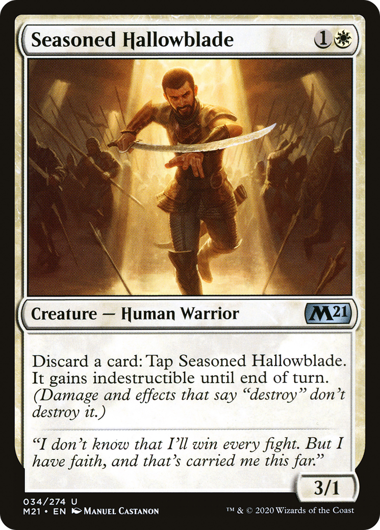 Image of Seasoned Hallowblade (M21-034) - Core Set 2021 Foil