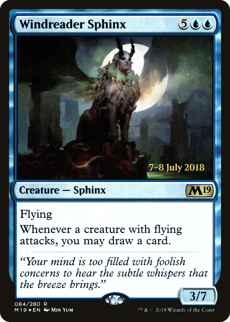 Image of Windreader Sphinx (PRE-084) - Core Set 2019 Promos Foil