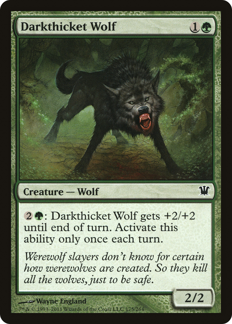 Image of Darkthicket Wolf (ISD-175) - Innistrad Foil