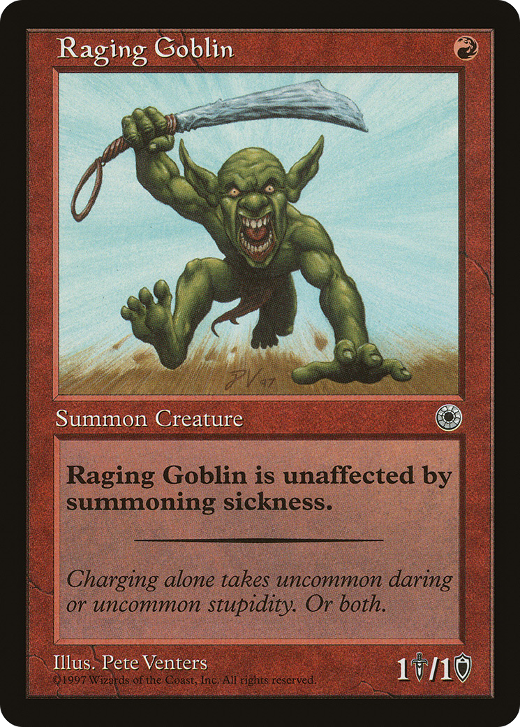 Image of Raging Goblin (Flavor Text) (POR-) - Portal