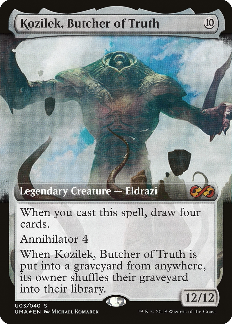 Image of Kozilek, Butcher of Truth (UMA:BT-U03) - Ultimate Box Topper: (Extended Art) Foil