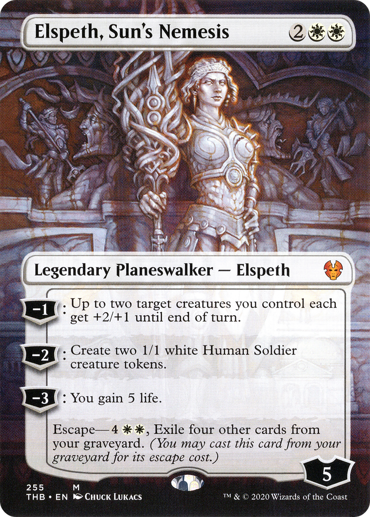Image of Elspeth, Sun's Nemesis (Borderless) (THB-255) - Theros Beyond Death (Borderless) Foil