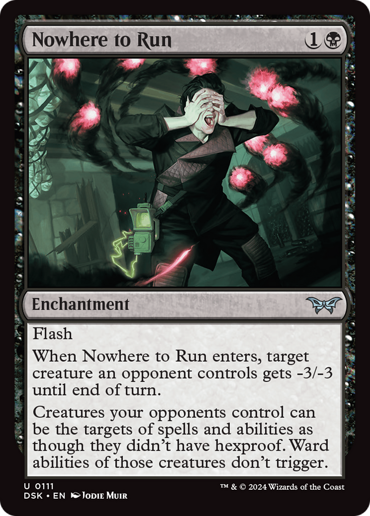 Image of Nowhere to Run (DSK-111) - Duskmourn: House of Horror Foil