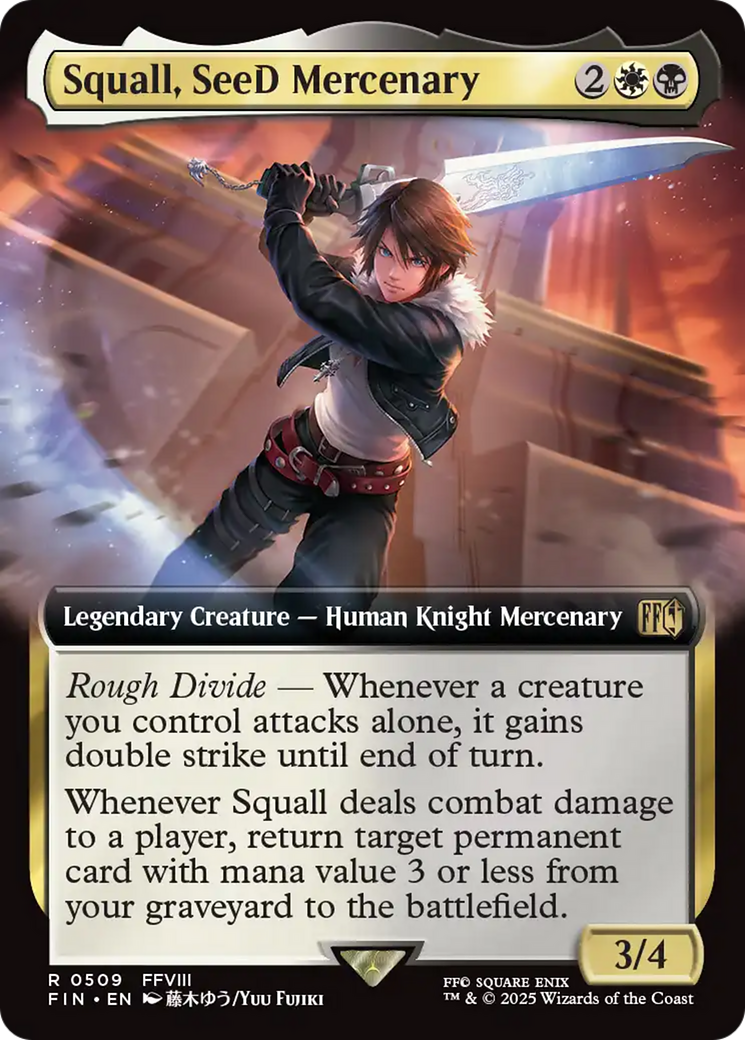 Image of Squall, SeeD Mercenary (Extended Art) (FIN-509) - FINAL FANTASY: (Extended Art) Foil