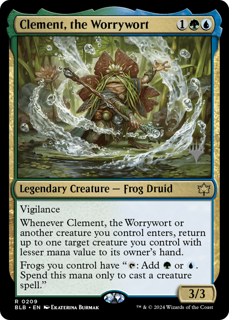 Image of Clement, the Worrywort (PPBLB-209) - Bloomburrow Promos Foil