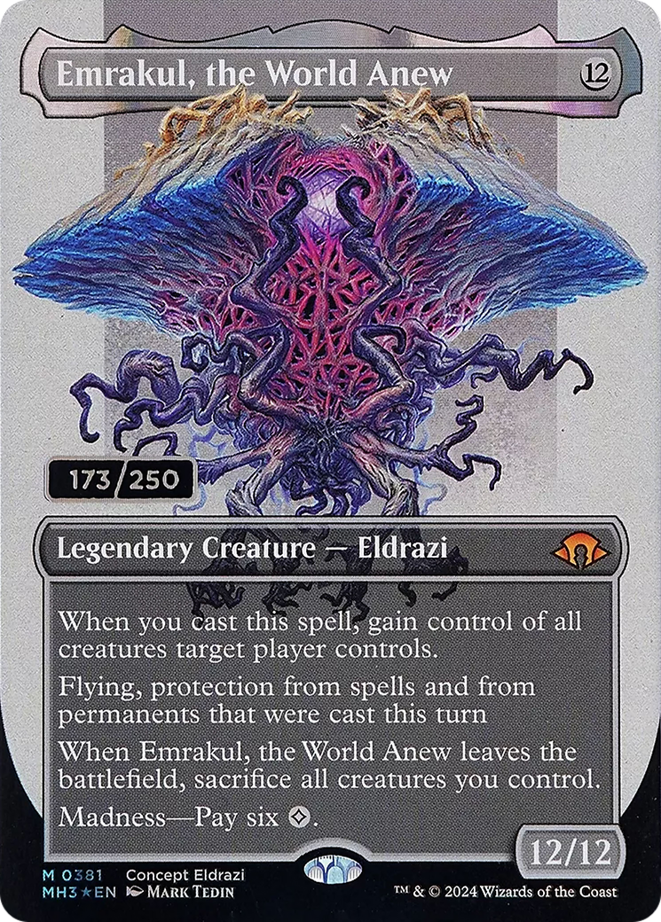 Image of Emrakul, the World Anew (Borderless) (Serial Numbered) (MH3-381) - Modern Horizons 3 (Borderless) Foil