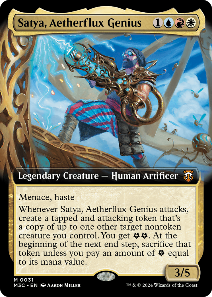 Image of Satya, Aetherflux Genius (Extended Art) (M3C-031) - Modern Horizons 3 Commander: (Extended Art) Foil