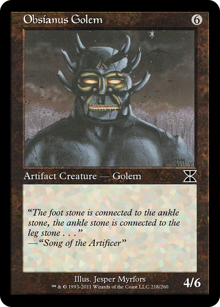 Image of Obsianus Golem (ME4-218) - Masters Edition IV Foil