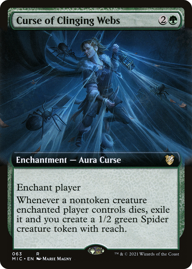 Image of Curse of Clinging Webs (Extended Art) (MIC-063) - Midnight Hunt Commander: (Extended Art)