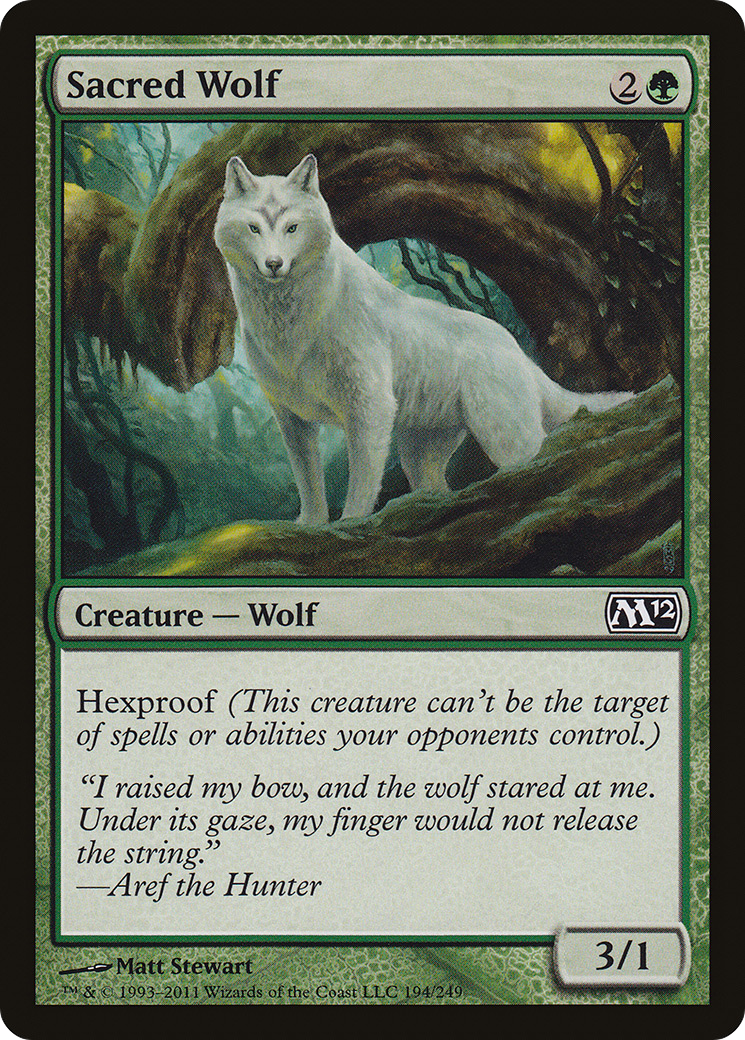 Image of Sacred Wolf (M12-194) - Magic 2012 Foil