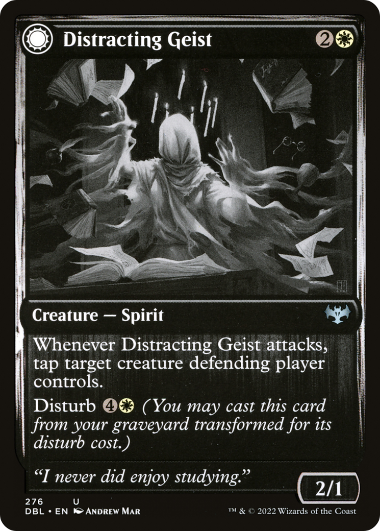 Image of Distracting Geist (DBL-276) - Innistrad: Double Feature: (Double Faced Transform) Foil