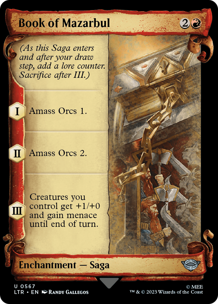 Image of Book of Mazarbul (Showcase Scrolls) (LTR-567) - The Lord of the Rings: Tales of Middle-earth: (Showcase) Foil