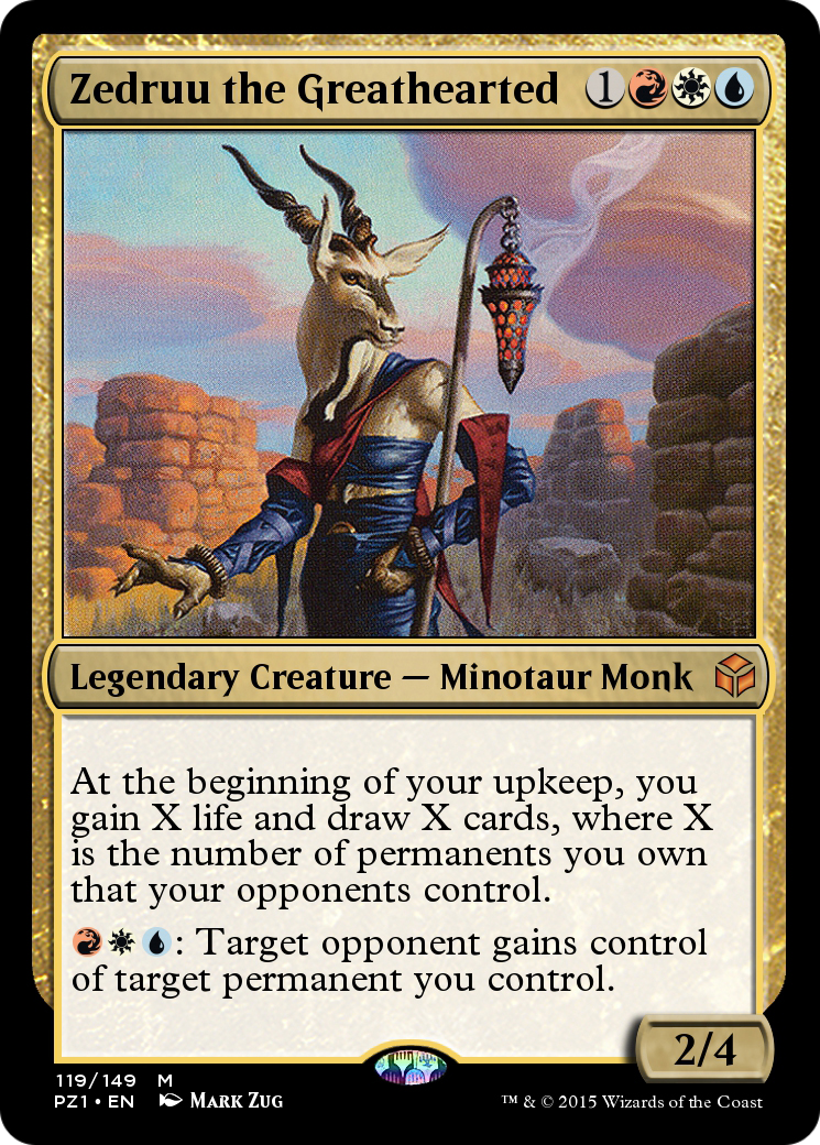 Image of Zedruu the Greathearted (PZ1-119) - Legendary Cube Prize Pack Foil