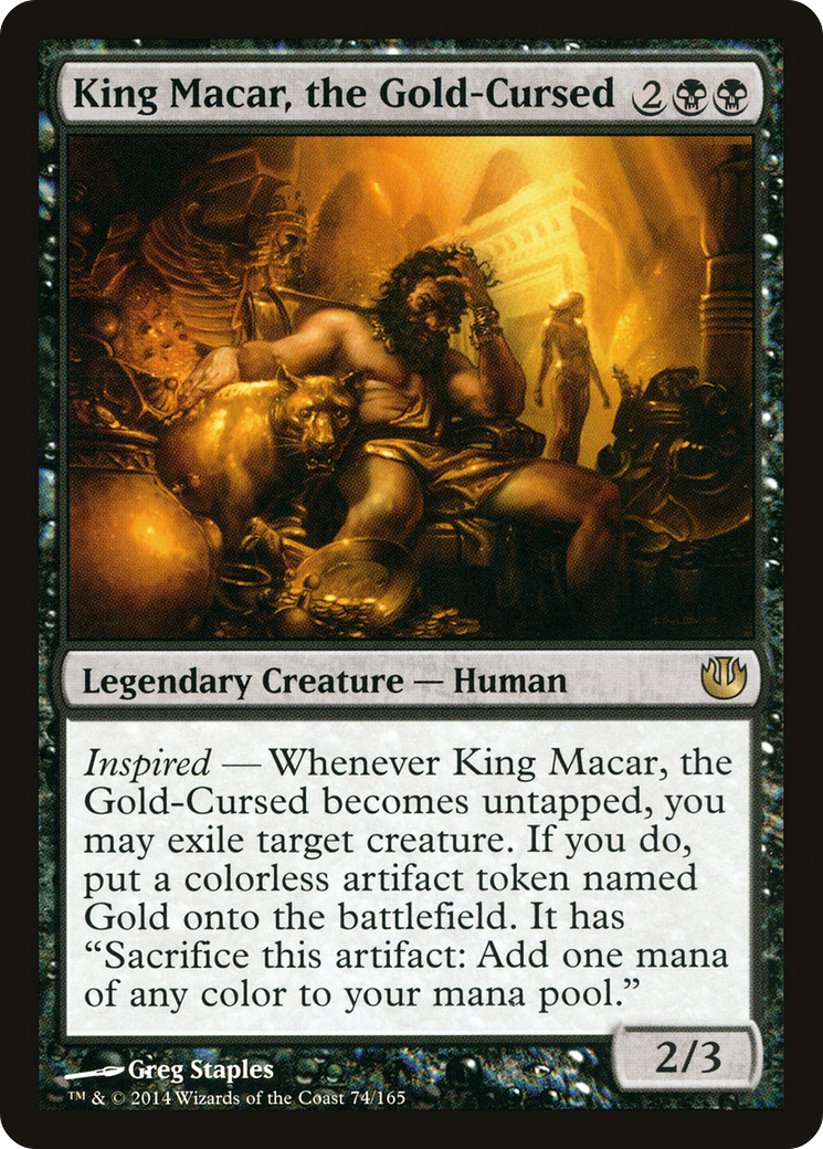 Image of King Macar, the Gold-Cursed (JOU-074) - Journey into Nyx Foil