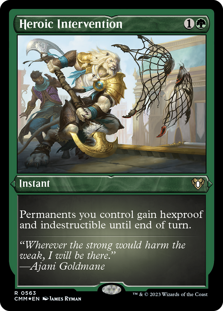 Image of Heroic Intervention (CMM-563) - Commander Masters Etched Foil