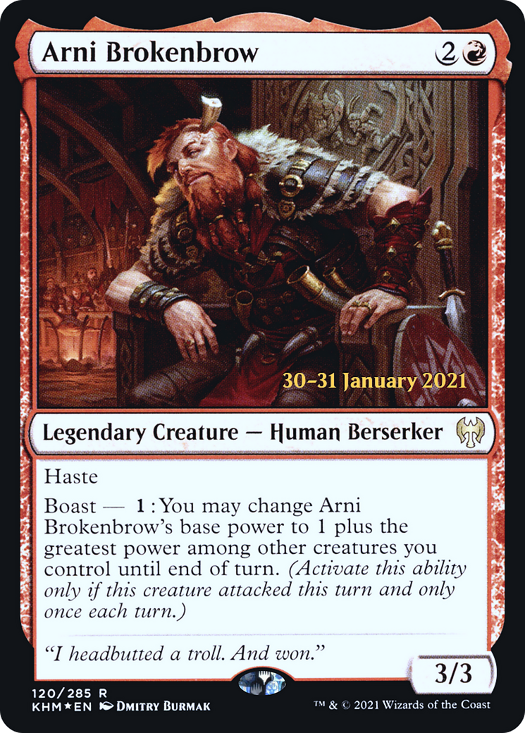 Image of Arni Brokenbrow (PRE-120) - Kaldheim Promos Foil