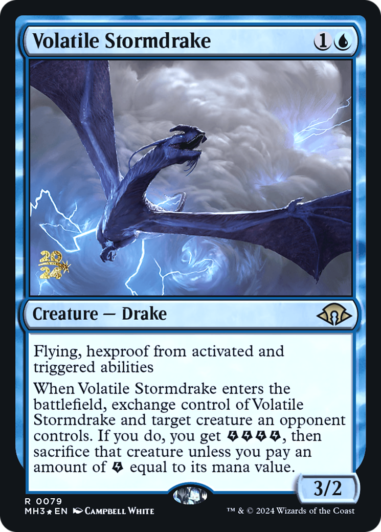 Image of Volatile Stormdrake (PRE-079) - Modern Horizons 3 Promos Foil