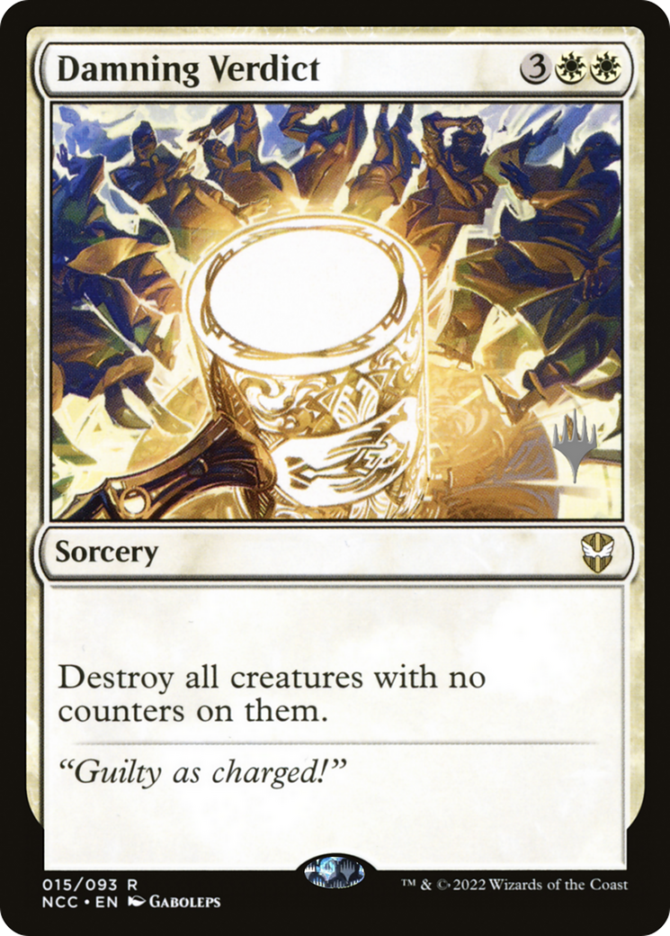 Image of Damning Verdict (PPSNC-015) - New Capenna Commander Promos Foil