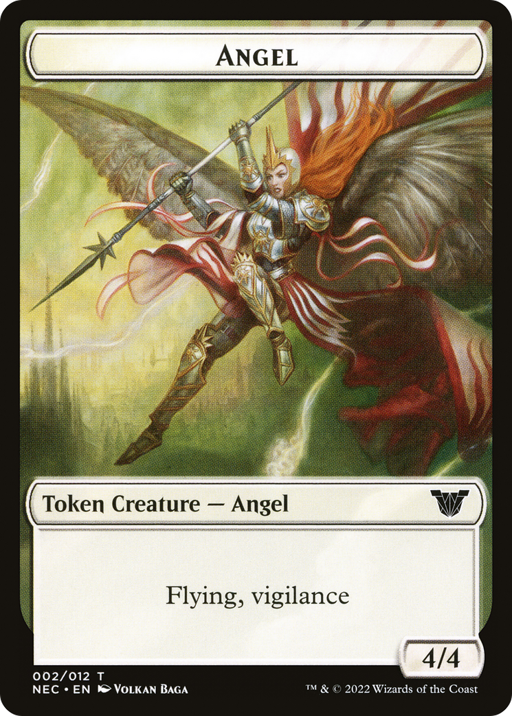 Image of Angel (TNEC-002) - Neon Dynasty Commander Tokens Foil