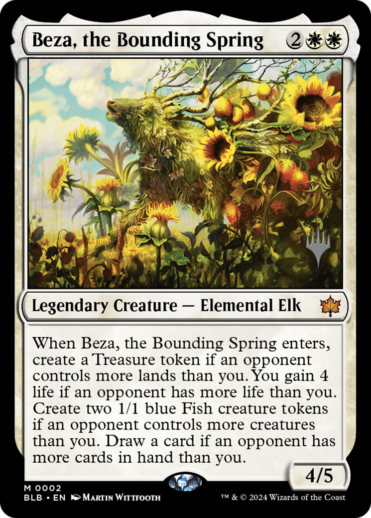 Image of Beza, the Bounding Spring (PPBLB-002) - Bloomburrow Promos