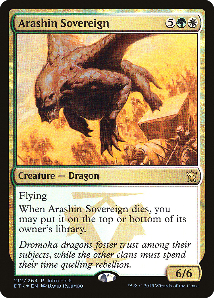 Image of Arashin Sovereign (UMP-212) - Dragons of Tarkir Promos Foil
