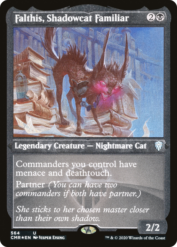 Image of Falthis, Shadowcat Familiar (Foil Etched) (CMR-564) - Commander Legends Foil