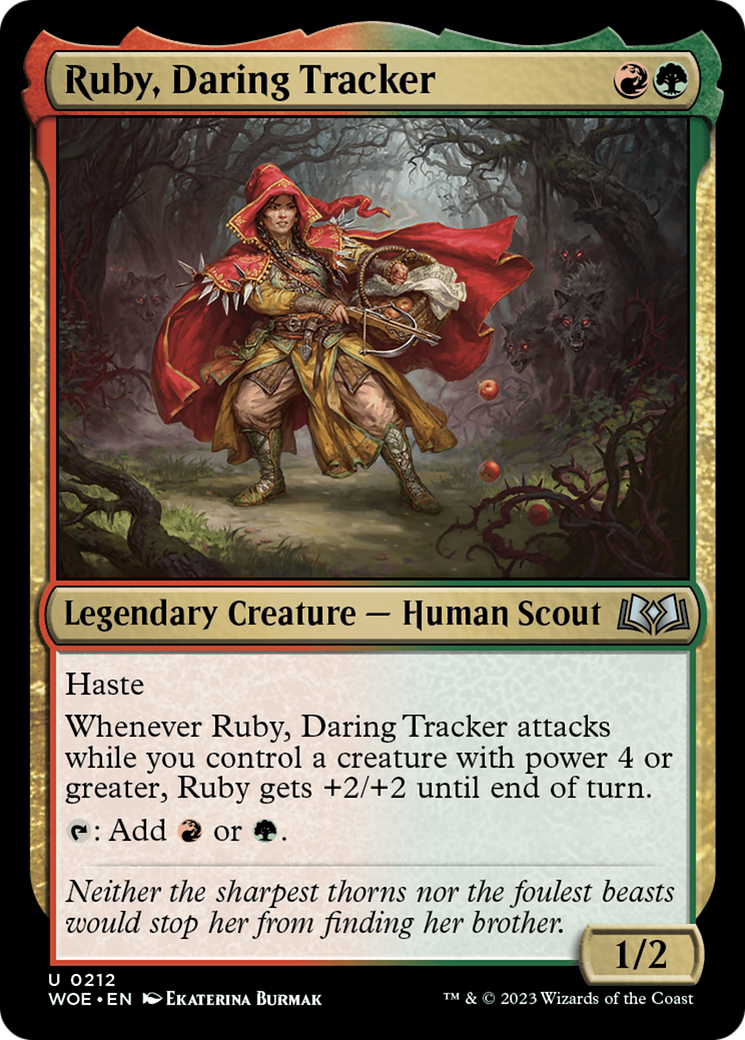 Image of Ruby, Daring Tracker (WOE-212) - Wilds of Eldraine Foil