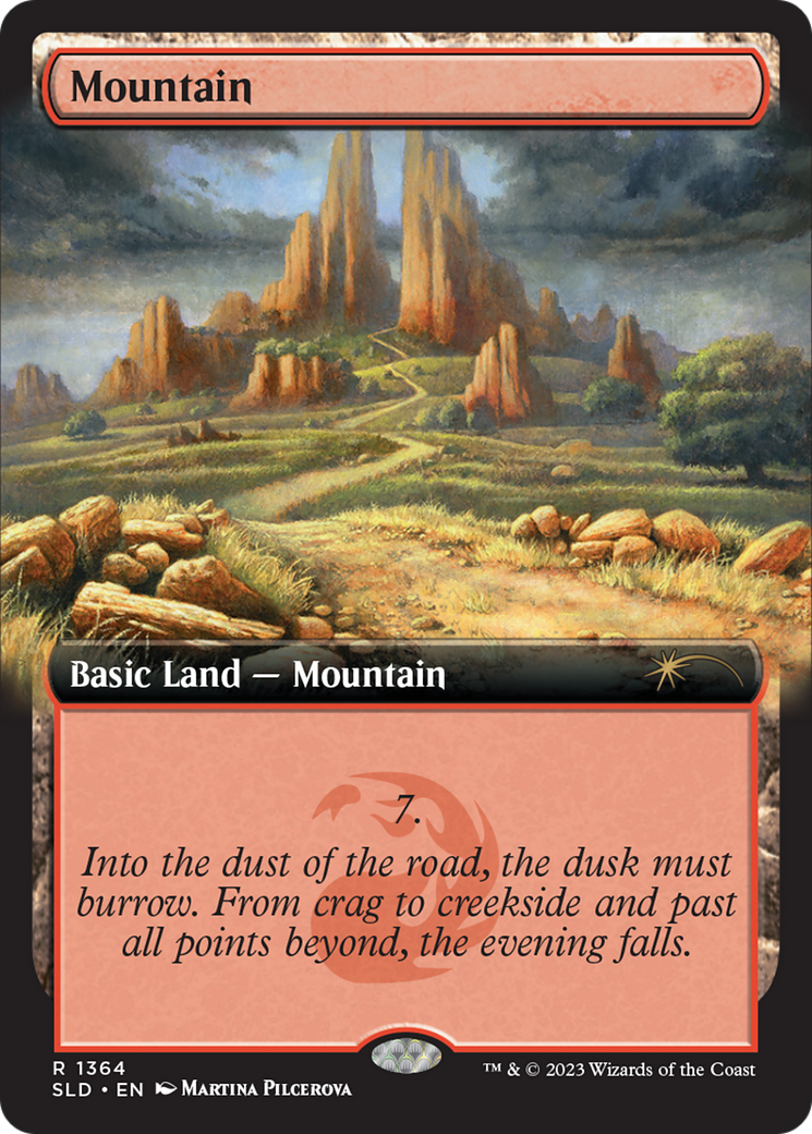 Image of Mountain (1364) (SLD-1364) - Secret Lair Drop: (Extended Art) Foil