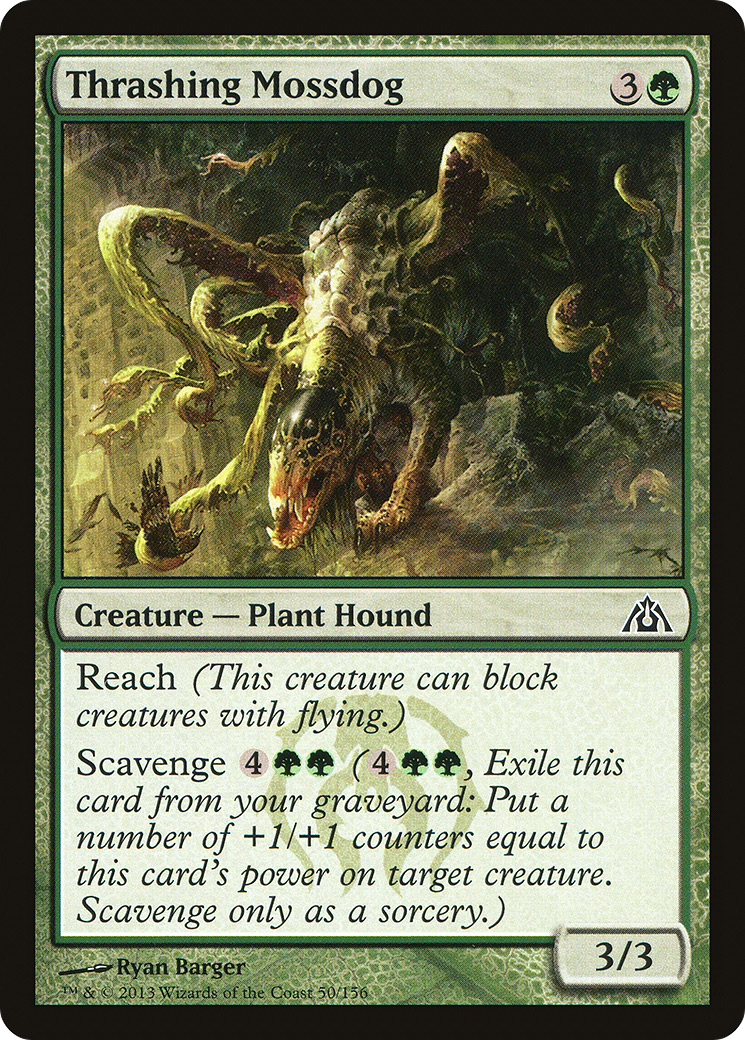 Image of Thrashing Mossdog (DGM-050) - Dragon's Maze Foil