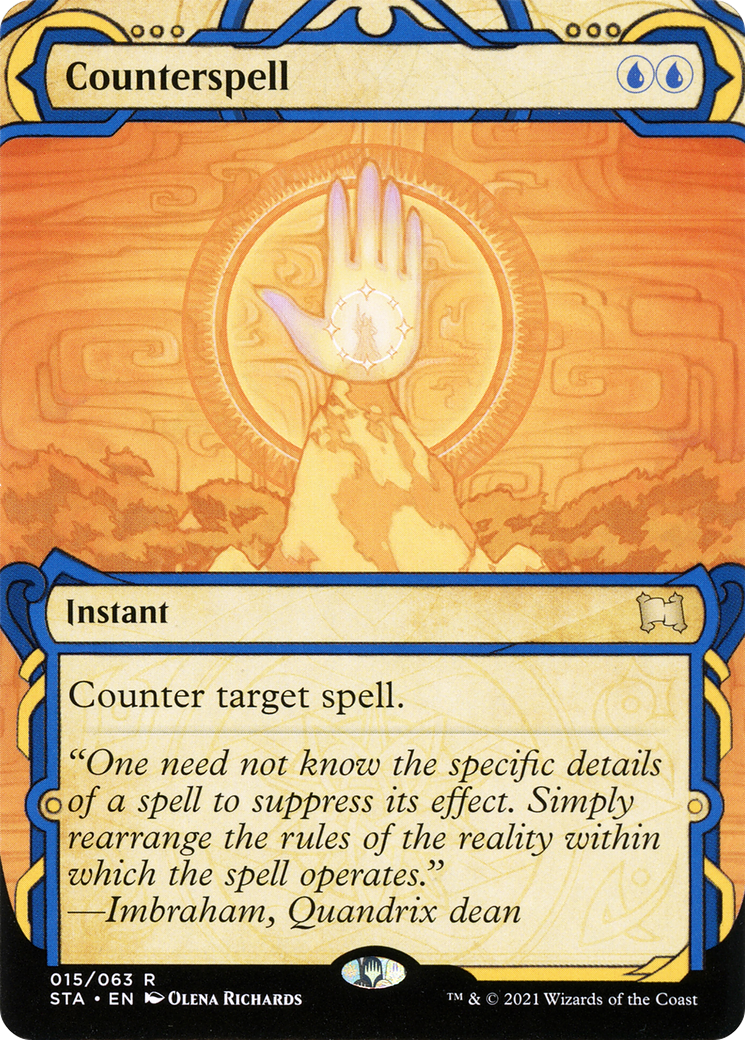 Image of Counterspell (STA-015) - Strixhaven Mystical Archive: (Showcase) (Borderless) Foil
