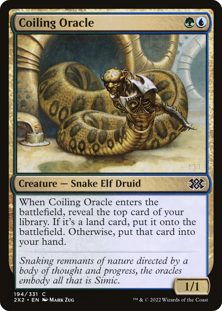 Image of Coiling Oracle (2X2-194) - Double Masters 2022 Foil