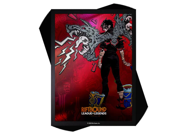 Image of RIFTBOUND TCG: LEAGUE OF LEGENDS: SET 3 UNLEASHED ART SLEEVES: VI PILTOVER ENFORCER (100CT)