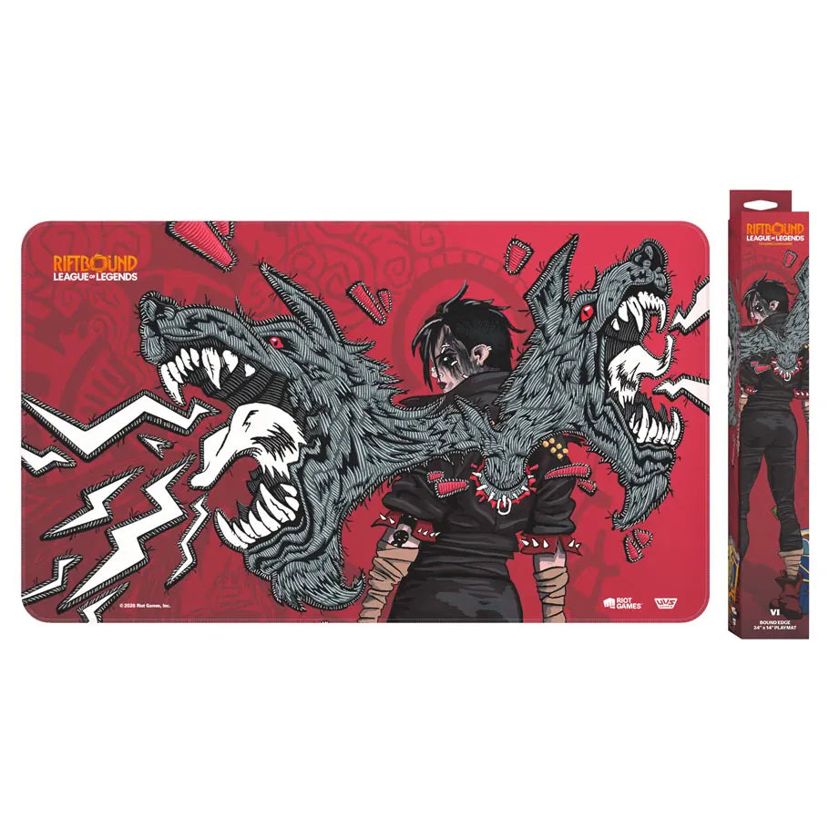 Image of RIFTBOUND TCG: LEAGUE OF LEGENDS: SET 3 UNLEASHED PLAYMAT: VI PILTOVER ENFORCER