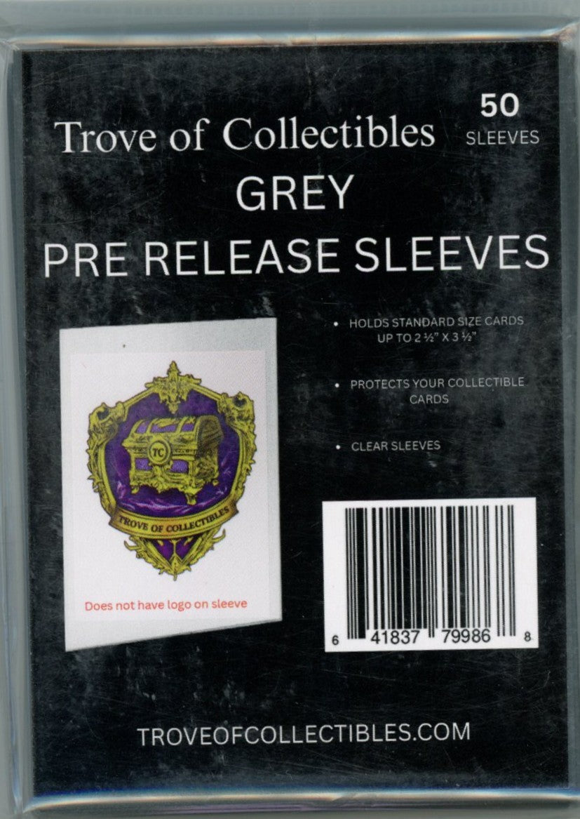Image of Trove of Collectibles Pre Release Sleeves Gray 50ct