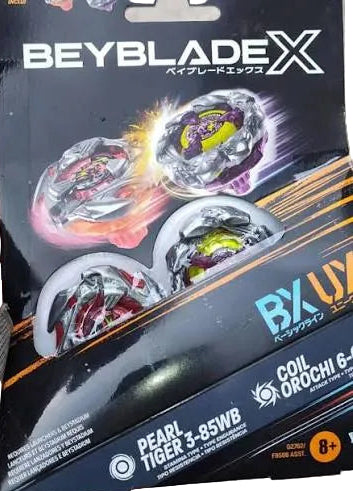 Image of Pre order Beyblade X Coil Orochi 6 LF & Pearl Tiger Dual Pack Set