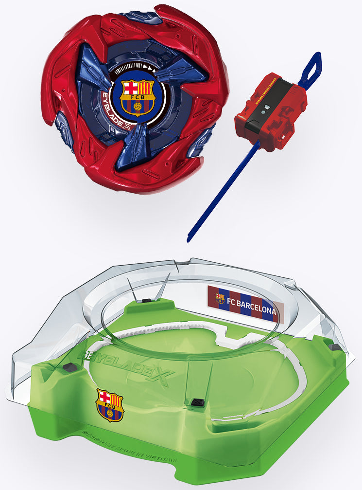 Image of TAKARA TOMY Beyblade X 'Bey Kick Off Set' w/ Stadium (FC Barcelona Ver.) UX-00