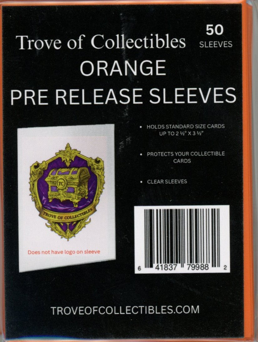 Image of Trove of Collectibles Pre Release Sleeves Orange 50ct