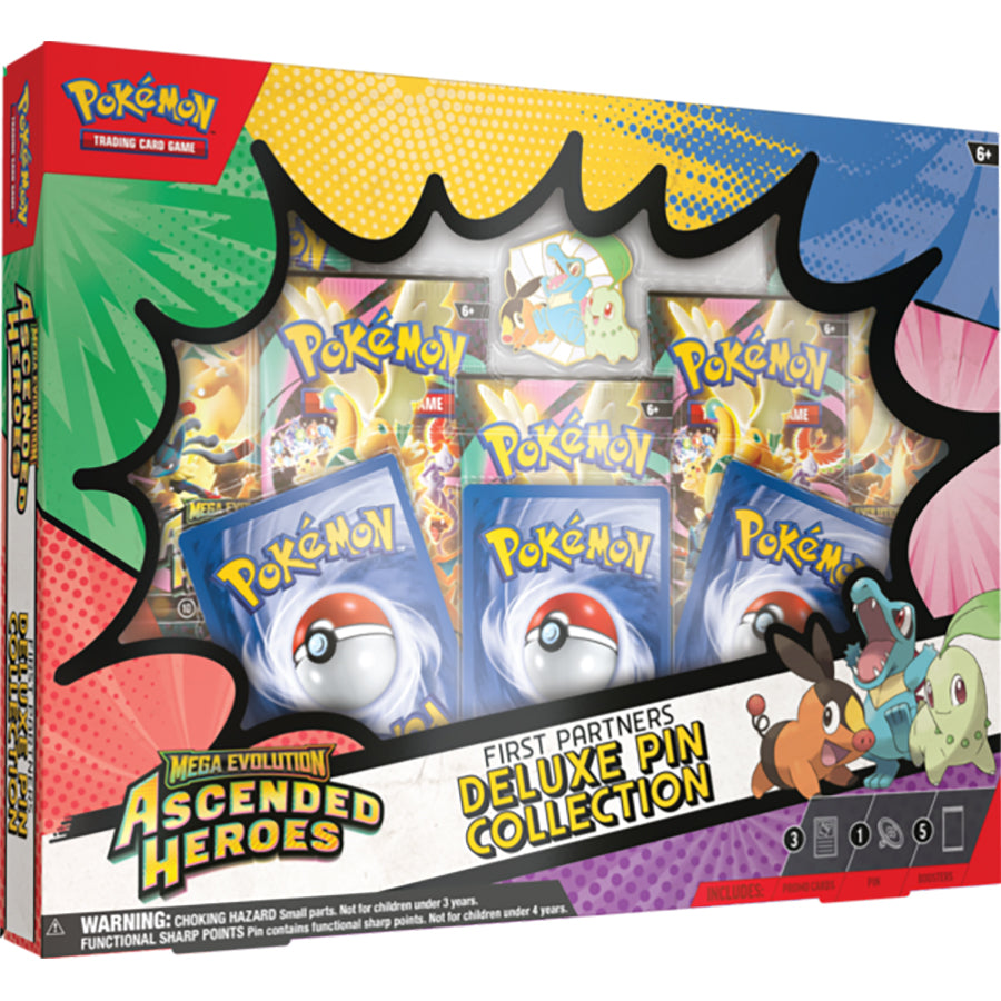 Image of Pokémon TCG: MEGA EVOLUTION: ASCENDED HEROES: FIRST PARTNERS DELUXE PIN COLLECTION