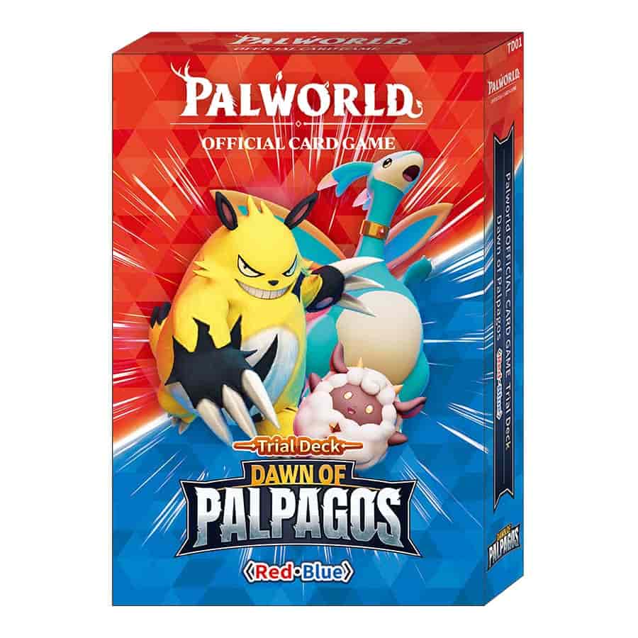Image of PALWORLD OFFICIAL CARD GAME: TRIAL DECK: DAWN OF PALPAGOS: BLUE-RED