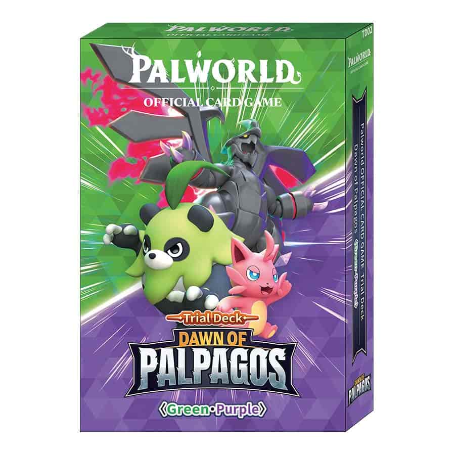 Image of PALWORLD OFFICIAL CARD GAME: TRIAL DECK: DAWN OF PALPAGOS: GREEN-PURPLE