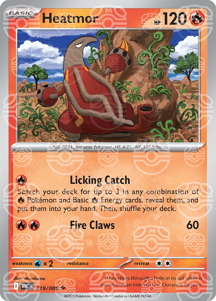 Image of Heatmor (Master Ball Pattern) 019/086  - Holofoil SV White Flare - Uncommon