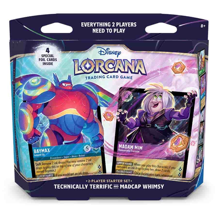 Image of LORCANA: TWO-PLAYER STARTER SET: TECHNICALLY TERRIFIC AND MADCAP WHIMSY
