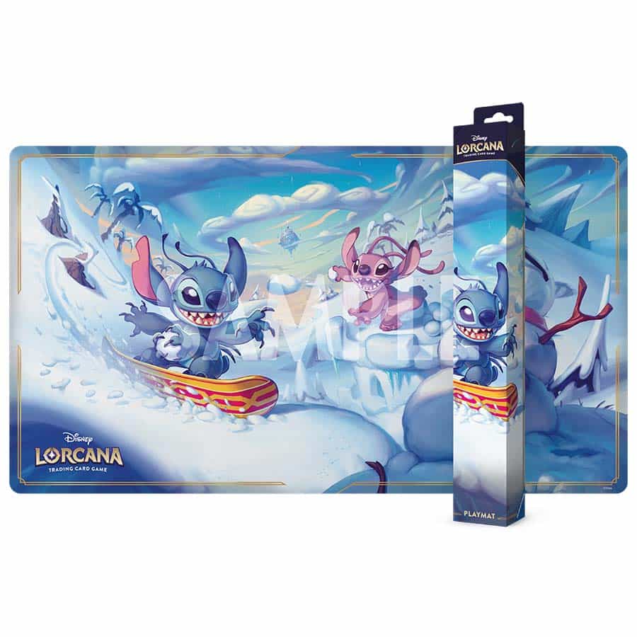 Image of LORCANA: SET 14: HYPERIA CITY: PLAYMAT A: SNOWBOARDING STITCH