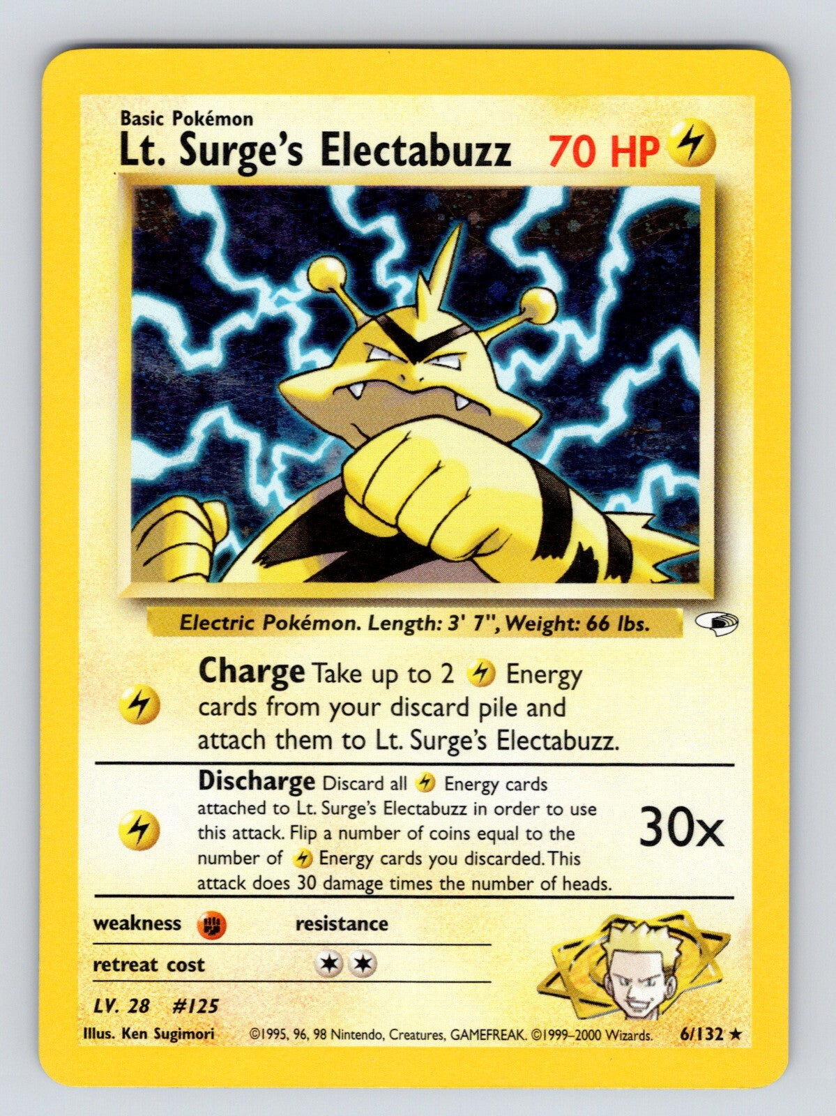 * Pokemon Lt. Surge's Electabuzz (6) - Gym Heroes (G1) HP