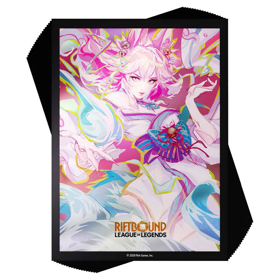 Image of RIFTBOUND TCG: LEAGUE OF LEGENDS: SET 2 SPIRITFORGED ART SLEEVES 3: SPIRIT BLOSSOM AHRI (100CT)